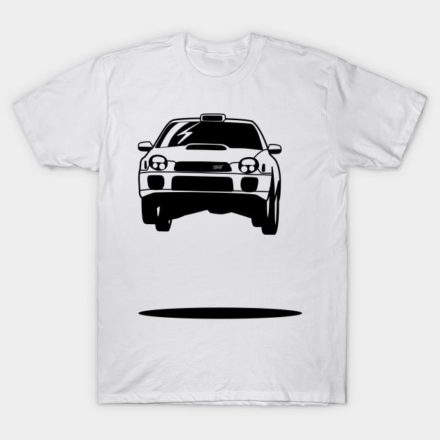 Subie Rally Jump T-Shirt by HSDESIGNS